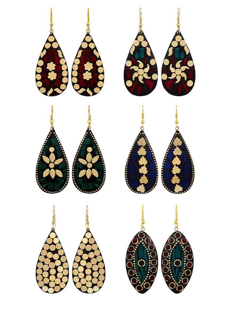Youbella Combo Of Afghani Tibetan Earrings For Girls/Women (Combo Of 6)(Ybear - 32269) Youbella Combo Of Afghani Tibetan Earrings For Girls/Women (Combo Of 6)(Ybear - 32269)