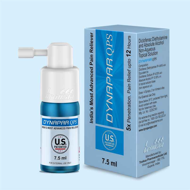 Dynapar QPS Pain Relief Spray for Back, Knee, Muscle & Joint Pain | 5x Penetration for Max. Pain Relief Dynapar QPS Pain Relief Spray for Back, Knee, Muscle & Joint Pain | 5x Penetration for Max. Pain Relief