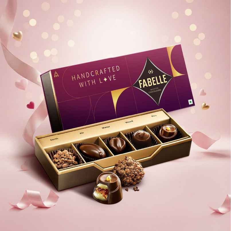 Fabelle Elements Pralines 5 Handcrafted Dark Chocolates