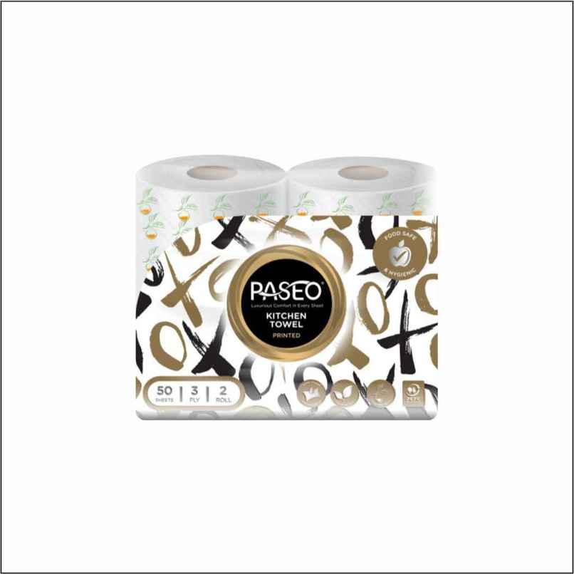 Paseo Kitchen Towel | 50 Sheets | Printed | 2 Rolls Paseo Kitchen Towel | 50 Sheets | Printed | 2 Rolls