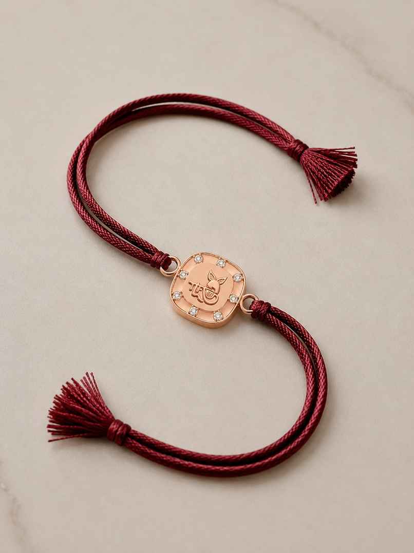 Swarovski - Krishna Emblem Rakhi | Carat Gold Plating
