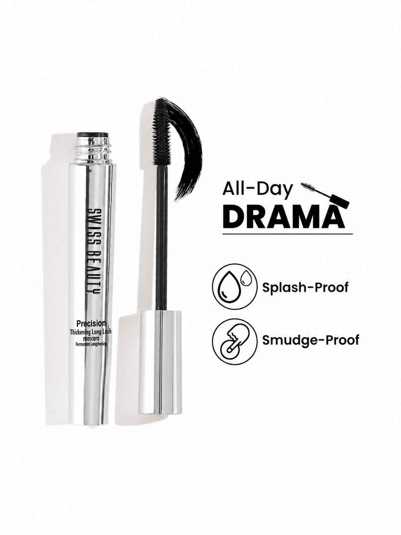 Swiss Beauty Precision Thickening Long Lash Mascara | Black Swiss Beauty Precision Thickening Long Lash Mascara | Black