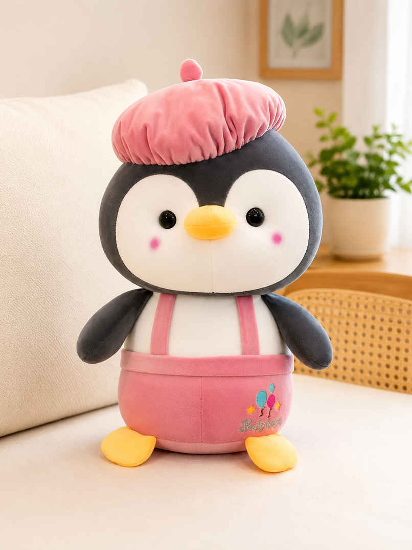 Fablue Cap Penguin Stuffed Plush Soft Toy for Kids | Pink Fablue Cap Penguin Stuffed Plush Soft Toy for Kids | Pink