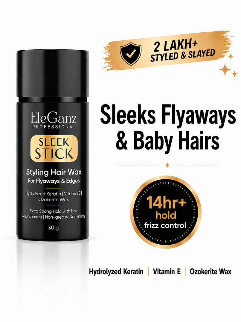 EleGanz Professional Sleek Stick | Hair Wax Stick | High Shine | Sets Flyaways | Non Sticky EleGanz Professional Sleek Stick | Hair Wax Stick | High Shine | Sets Flyaways | Non Sticky