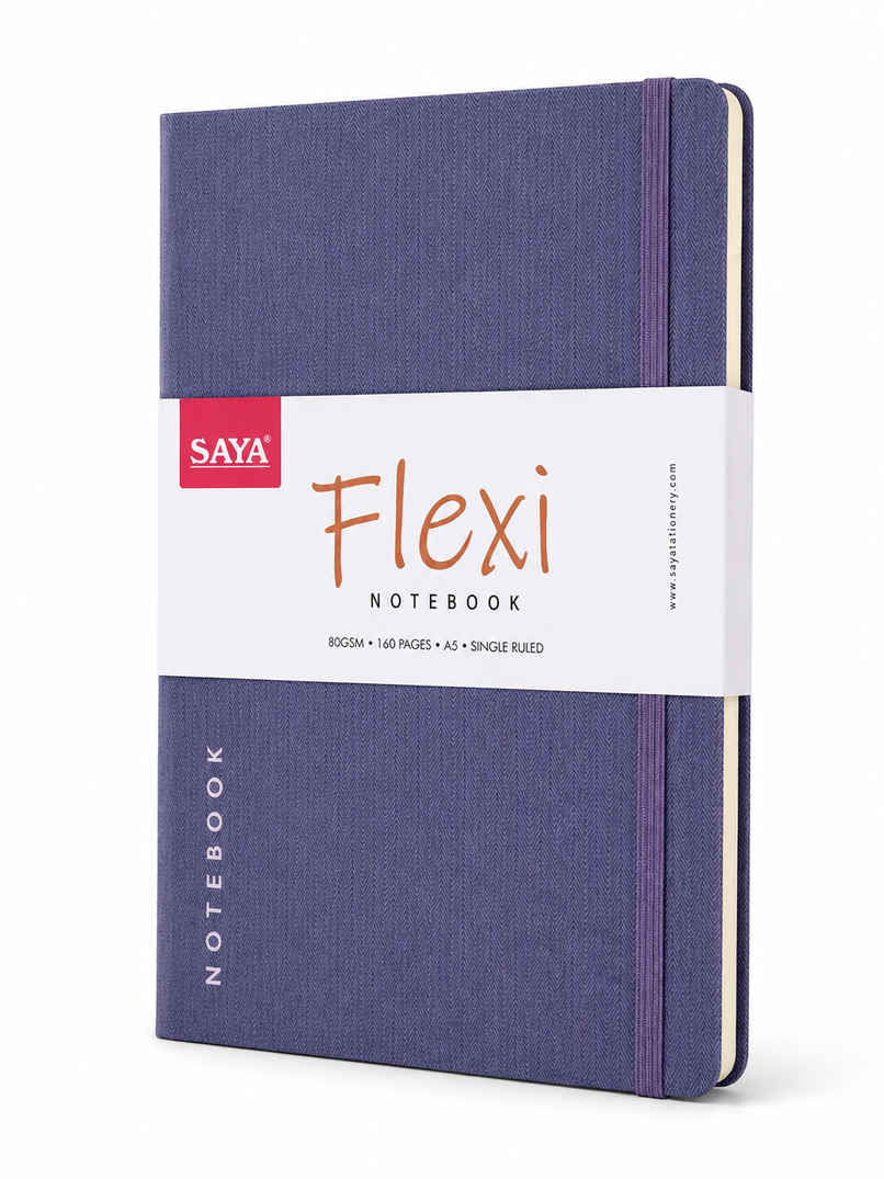 Saya A5 Flexi Notebook | Elastic Closure | Inside Pockets & Premium Writing Paper Saya A5 Flexi Notebook | Elastic Closure | Inside Pockets & Premium Writing Paper