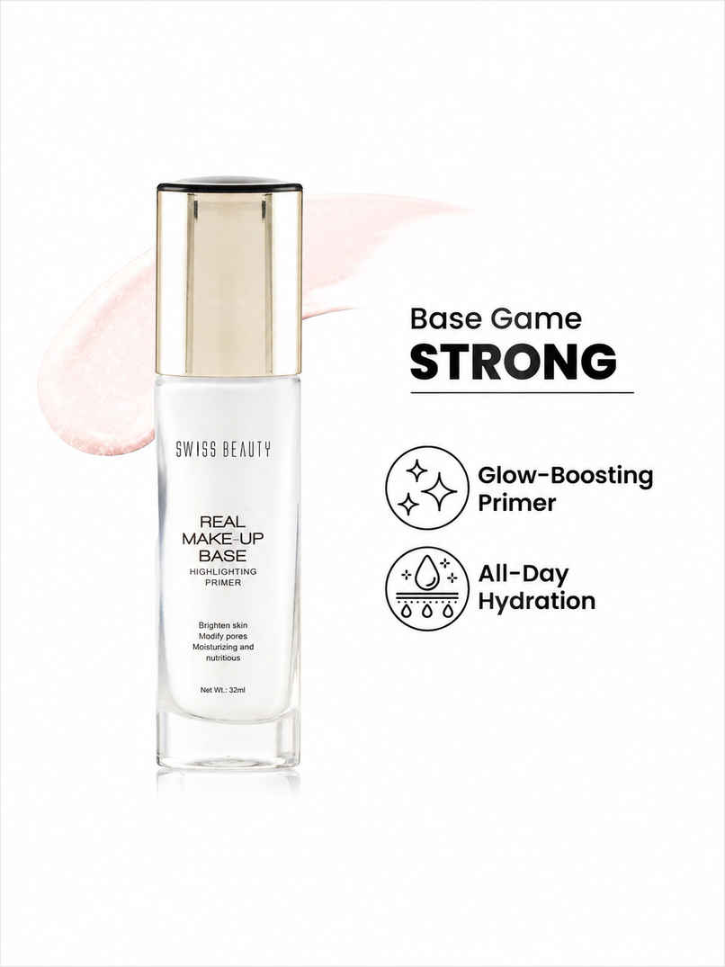 Swiss Beauty Real Make | Up Base Highlighting Primer | N03 Pink Tint Swiss Beauty Real Make | Up Base Highlighting Primer | N03 Pink Tint