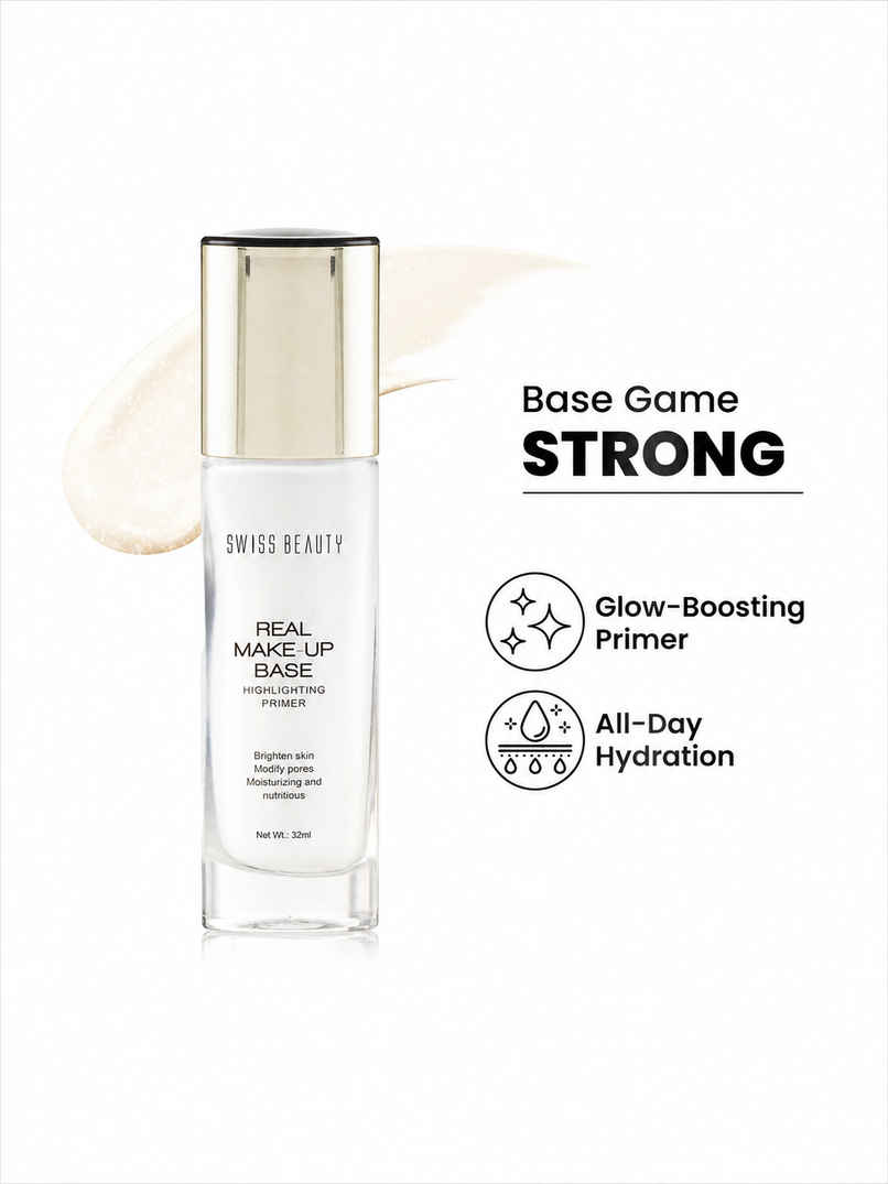 Swiss Beauty Real Makeup Base Highlighting Primer | 02 Golden Tint Swiss Beauty Real Makeup Base Highlighting Primer | 02 Golden Tint