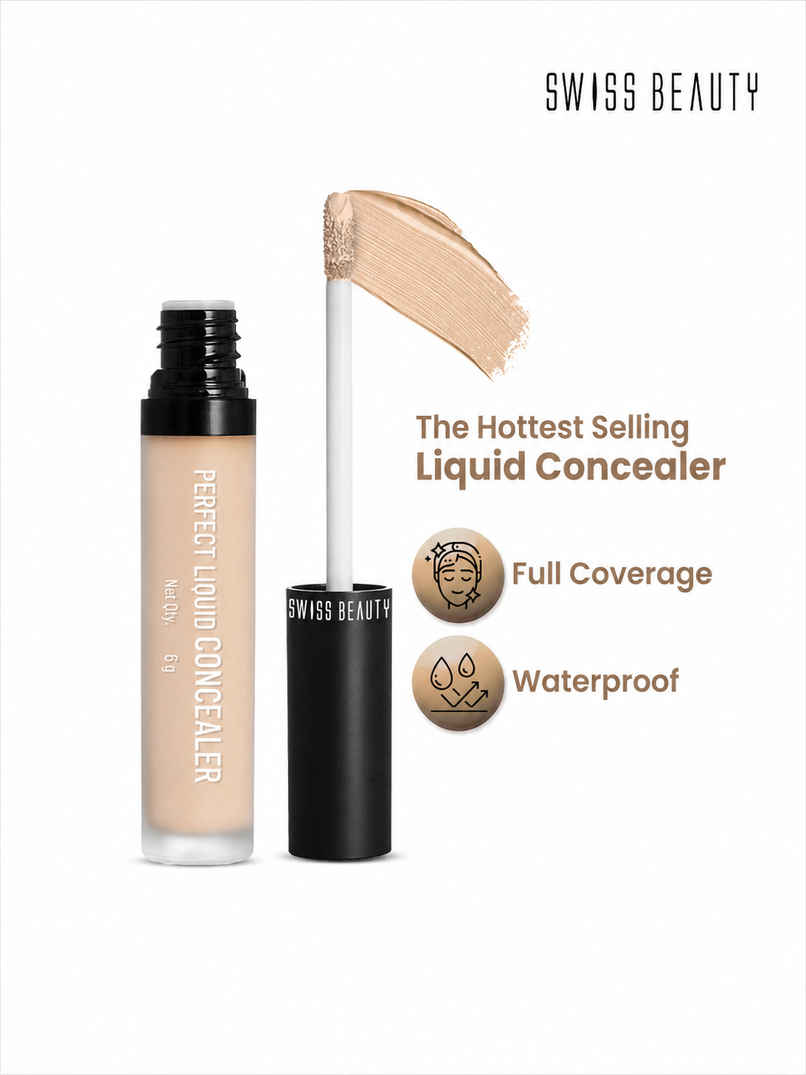Swiss Beauty Liquid Concealer | 02 Sand Sable Swiss Beauty Liquid Concealer | 02 Sand Sable