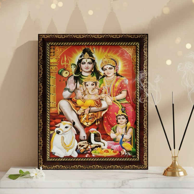Shiv Parivar Family God Photo Frame | Mangal Bhawan