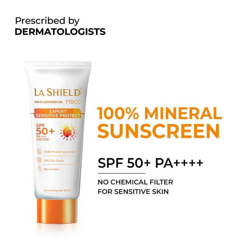 La Shield Fisico SPF 50 Matte Sunscreen Gel