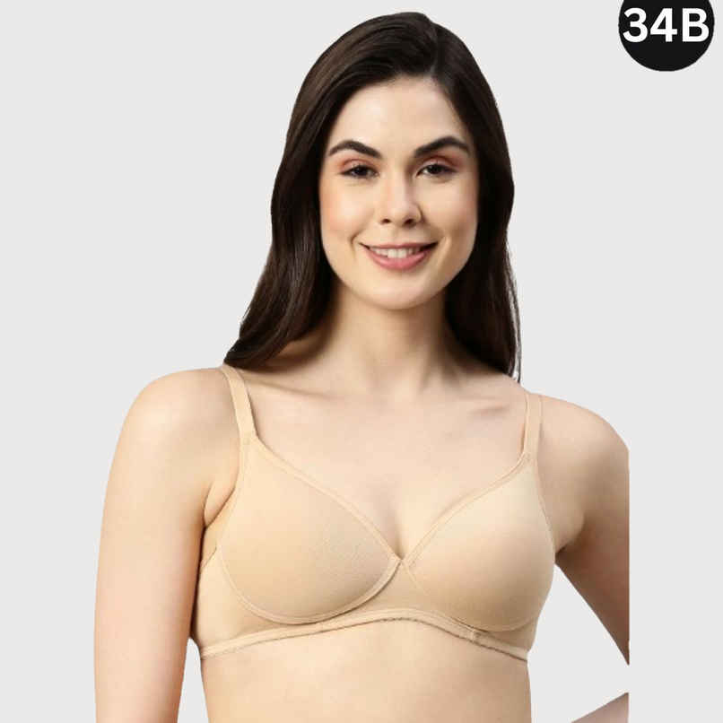 Enamor Women's A039 Perfect Coverage Cotton T-shirt Bra|Padded|Wirefree | Skin-34B Enamor Women's A039 Perfect Coverage Cotton T-shirt Bra|Padded|Wirefree | Skin-34B