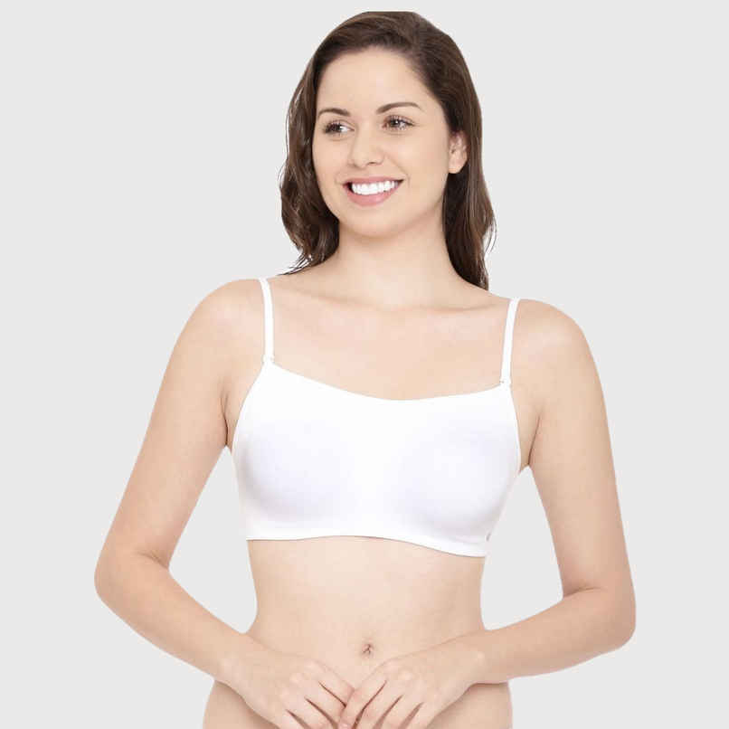 Enamor Women's A022 Full Coverage Comfort Cami Cotton Bra | Non Padded | Wirefree | White - L