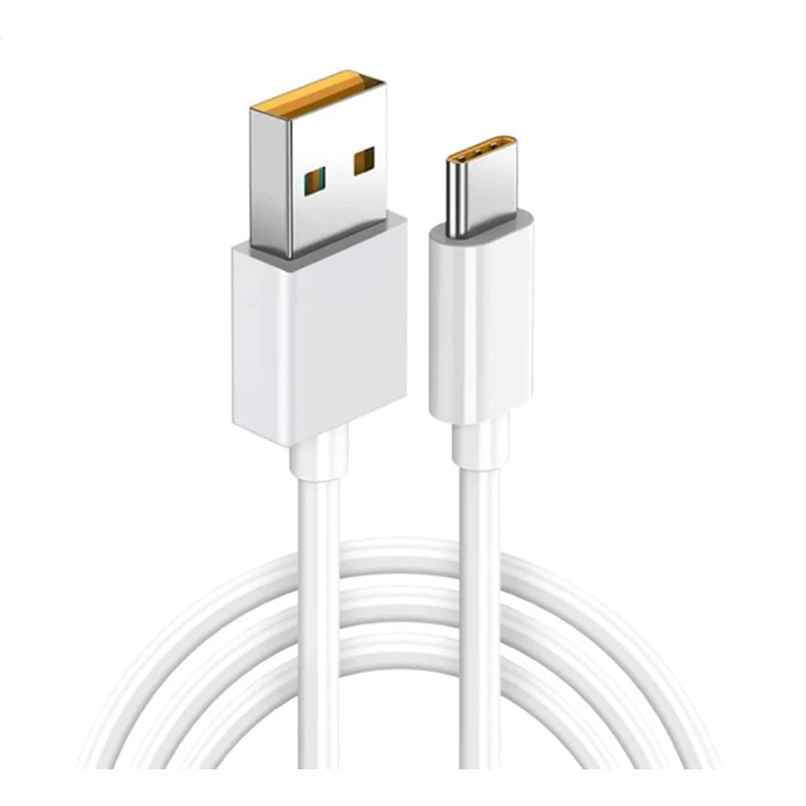 Sounce Realme Original 80W SuperVooc/Dart USB to Type C, Fast Charging Cable - White