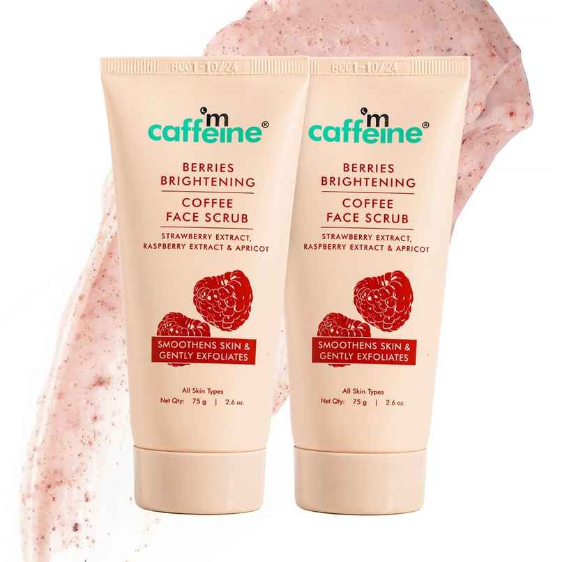 mCaffeine Berries Brightening Coffee Face Scrub | Pack Of 2