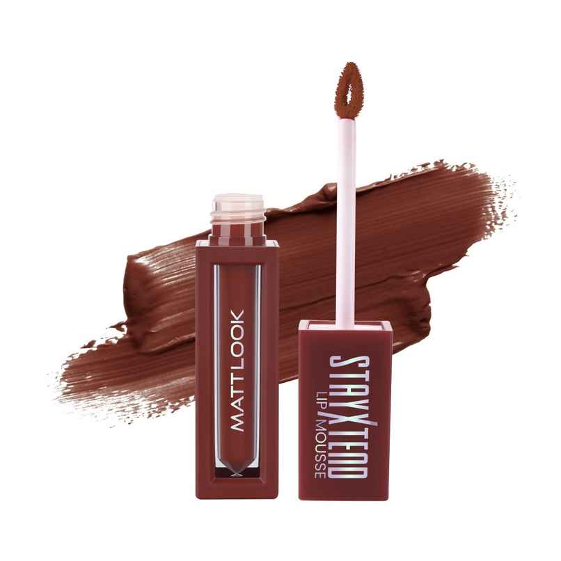Mattlook Stayxtend Lip Mousse Enriched With Vitamin E & Non Sticky Formula | Choco Latte-23