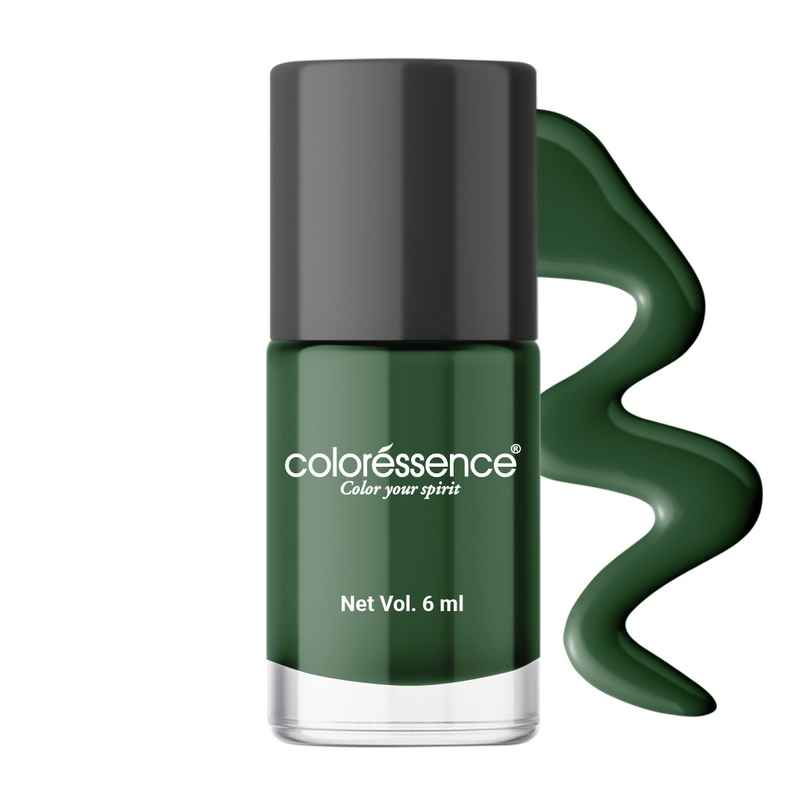 Coloressence Cute Coats Mini Nail Polish | Moss Green | Smooth Finish Earthy Tone