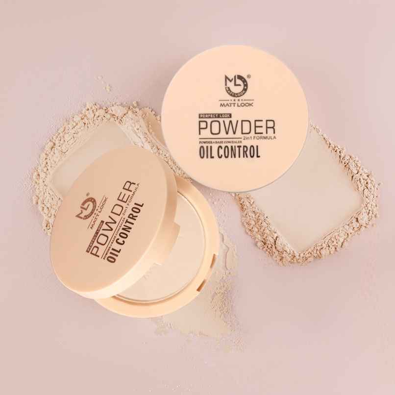Mattlook Perfect Look Compact Powder plus Base Concealer With 2 in 1 Oil Control | Light-02