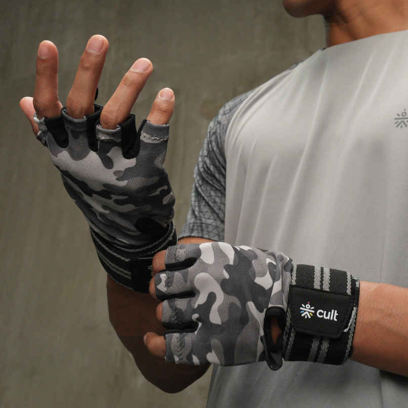 Cult Gym Gloves Camo - L
