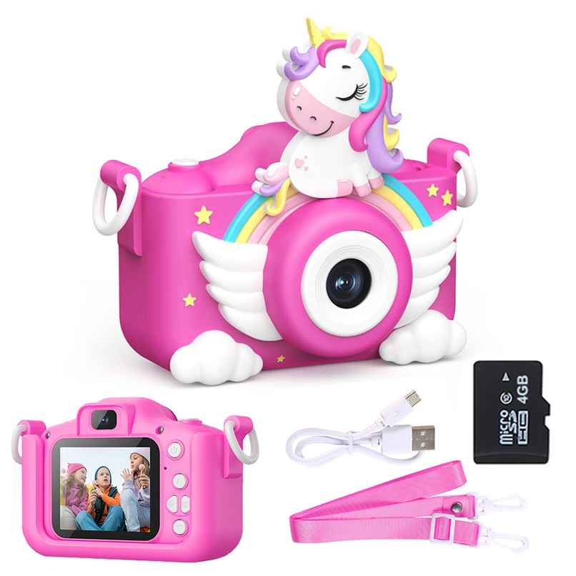 Wembley Kids Digital Camera | Unicorn Design | Selfie Camera with Video Recorder - Pink