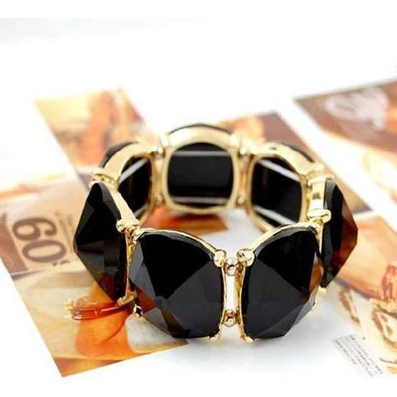 Shining Diva Fashion Black Stone Coff & Kadaa Bracelet for Girls & Women | 4814b