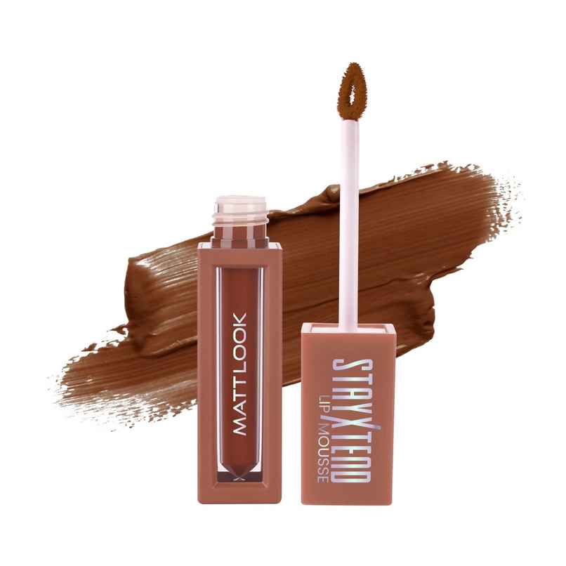 Mattlook Stayxtend Lip Mousse Enriched With Vitamin E & Non Sticky Formula | Espresso Shot-24