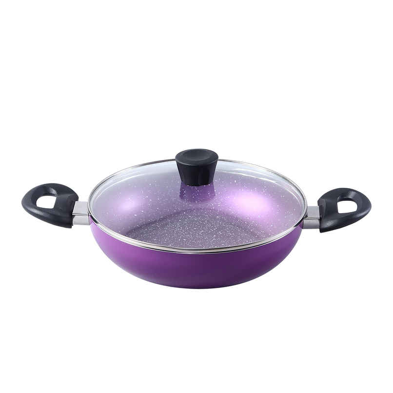 Wonderchef Tivoli Induction Bottom Non-Stick Kadhai with Lid | 2 L - 24 cm