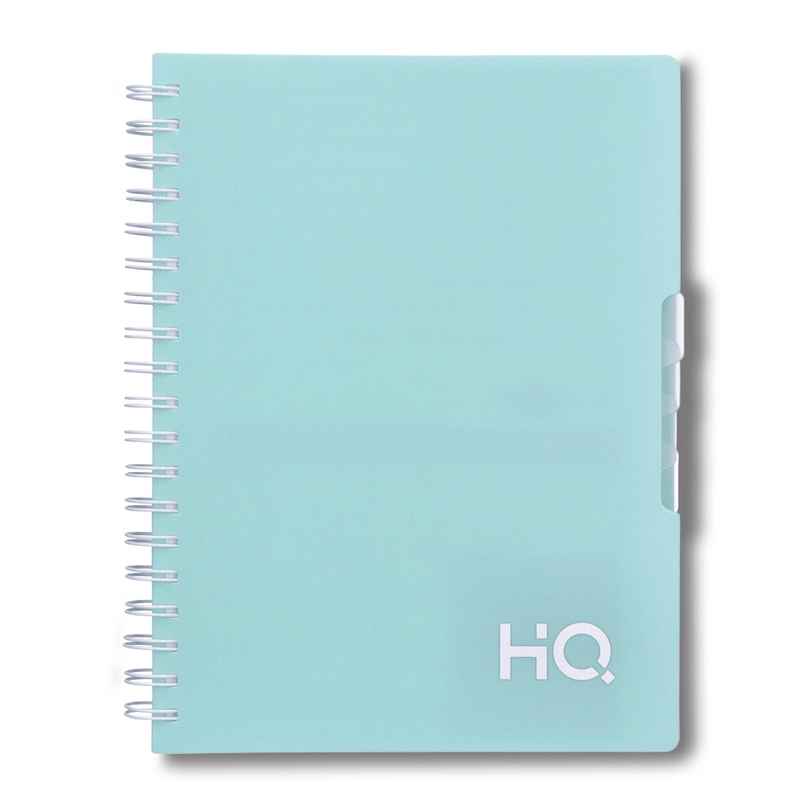 Navneet HQ Wiro Bound Five Subject Single Line Book | 300 Pages | 14.8 x 21 cm | Mint Green