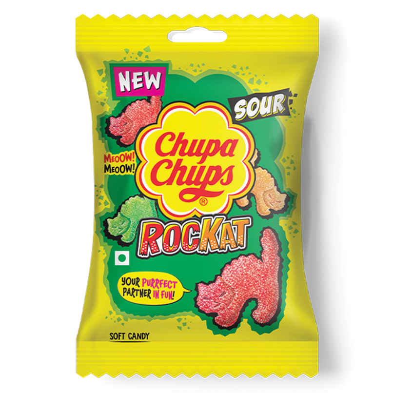 Chupa Chups Sour Rockat Assorted Flavour Soft Candy