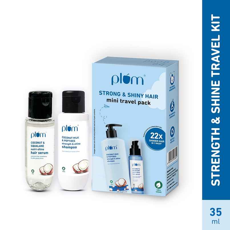 Plum Coconut Strong & Shiny Hair Travel Kit | Shampoo & Serum Travel-Friendly Plum Coconut Strong & Shiny Hair Travel Kit | Shampoo & Serum Travel-Friendly