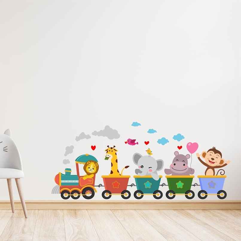 PrettyKrafts Jungle Safari Wall Sticker | Colourful & Decorative