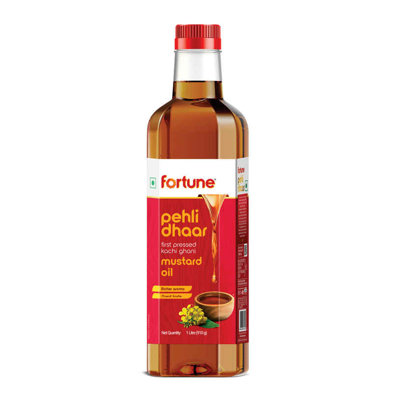 Fortune Pehli Dhaar Kachi Ghani Wood pressed Mustard Oil Pet Bottle