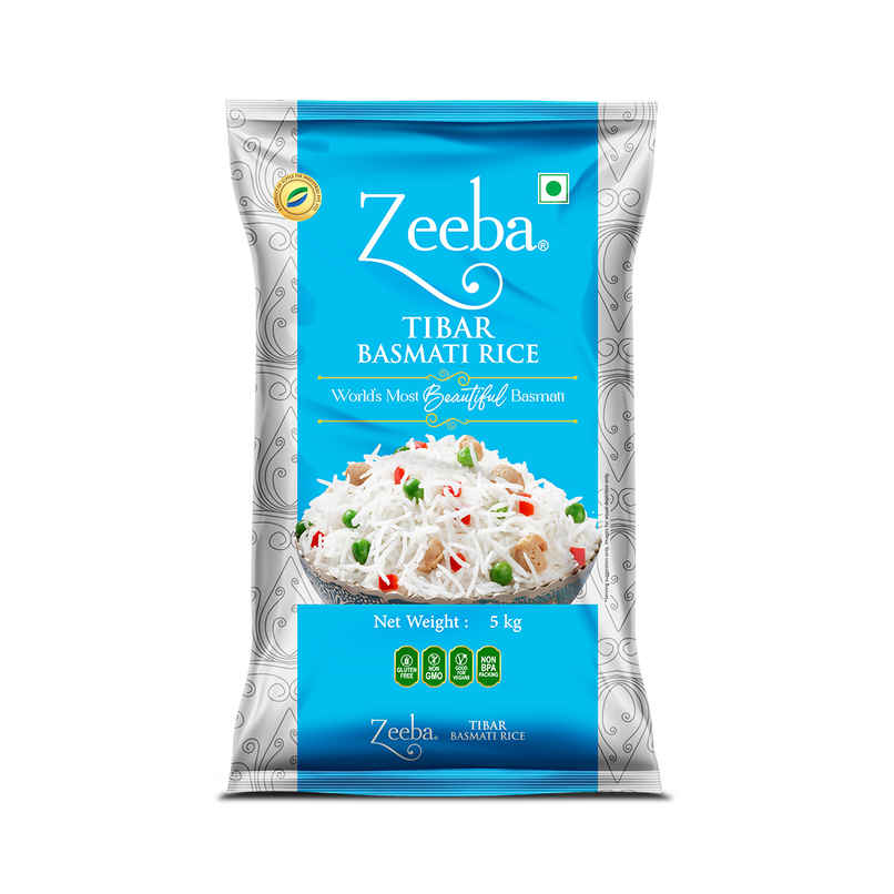 Zeeba Tibar Basmati Rice | Perfect for Daily Home Cooking | Cooked length upto 18mm
