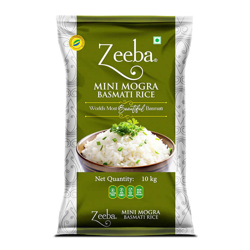 Zeeba Mini Mogra Basmati Rice | Ideal for Khichdi| Kheer & Daily Meals | Cooked length upto 11mm