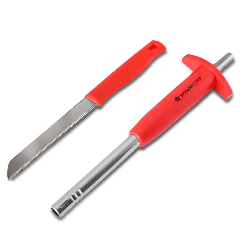 Wonderchef Premium Kitchen Gas Lighter and Knife Combo | Stainless-Steel | 1 Yr Warranty Wonderchef Premium Kitchen Gas Lighter and Knife Combo | Stainless-Steel | 1 Yr Warranty