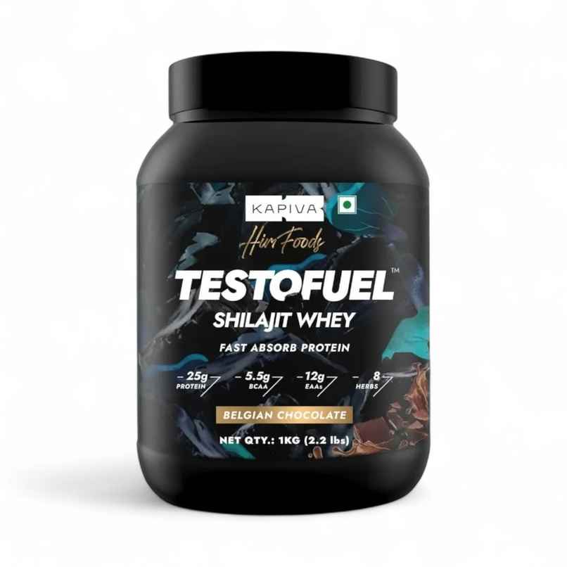 Kapiva Him Foods Testofuel Shilajit Whey Fast Absorb Protein - Chocolate Flavor Kapiva Him Foods Testofuel Shilajit Whey Fast Absorb Protein - Chocolate Flavor
