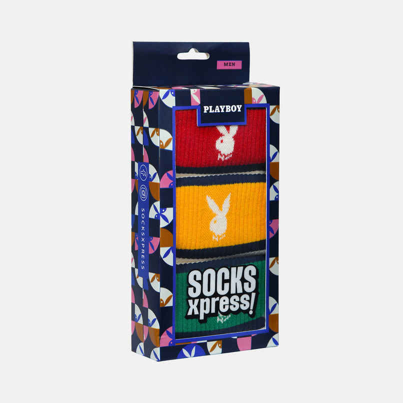 SocksXpress Mens Playboy High Ankle Socks - Free Size | UK 7 to UK 11 SocksXpress Mens Playboy High Ankle Socks - Free Size | UK 7 to UK 11