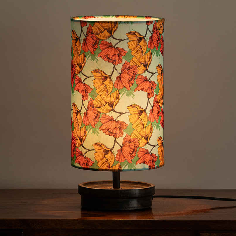 ExclusiveLane Autumn Glow Mango Wood Table Lamp Handcrafted - 33.8 cm ExclusiveLane Autumn Glow Mango Wood Table Lamp Handcrafted - 33.8 cm