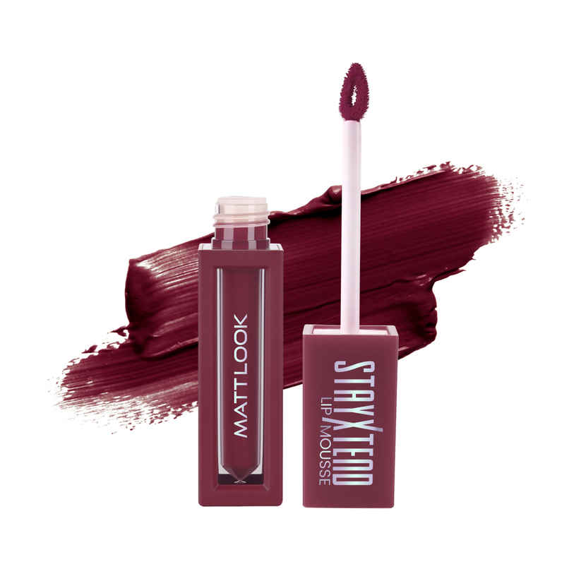 Mattlook Stayxtend Lip Mousse Lipstick Enriched With VitaminE & Non Sticky Formula | Maroon Desert 09 Mattlook Stayxtend Lip Mousse Lipstick Enriched With VitaminE & Non Sticky Formula | Maroon Desert 09