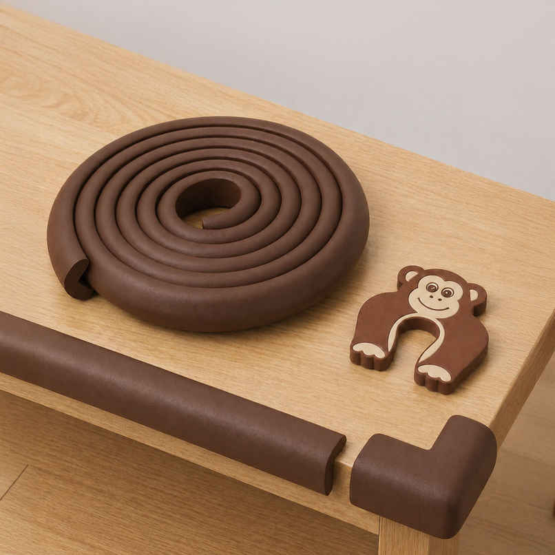 Bumtum Multipurpose Baby Safety Edge Guard | Brown