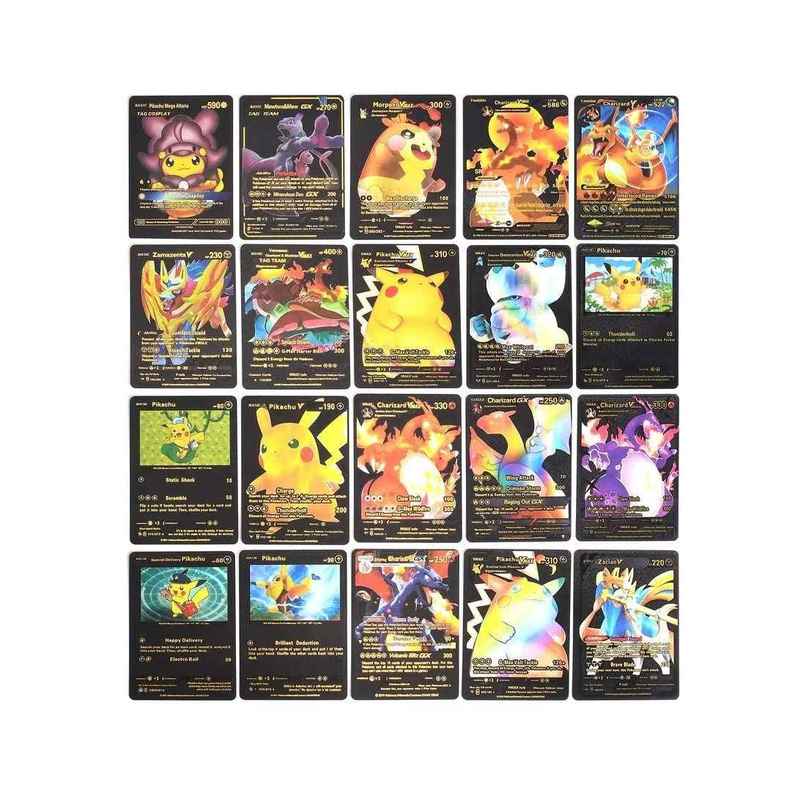 Pokemon Black Foil Card Assorted Cards TCG Deck Box V Series Cards