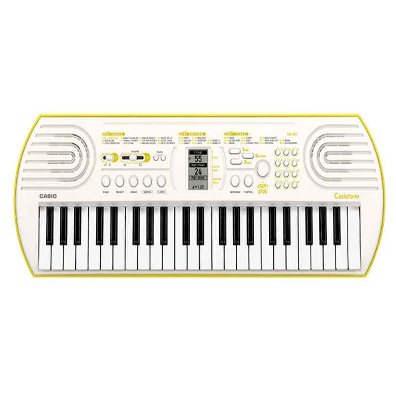 Casiotone Mini Keyboard SA-80 with Piano tones | White (44 Keys) Casiotone Mini Keyboard SA-80 with Piano tones | White (44 Keys)