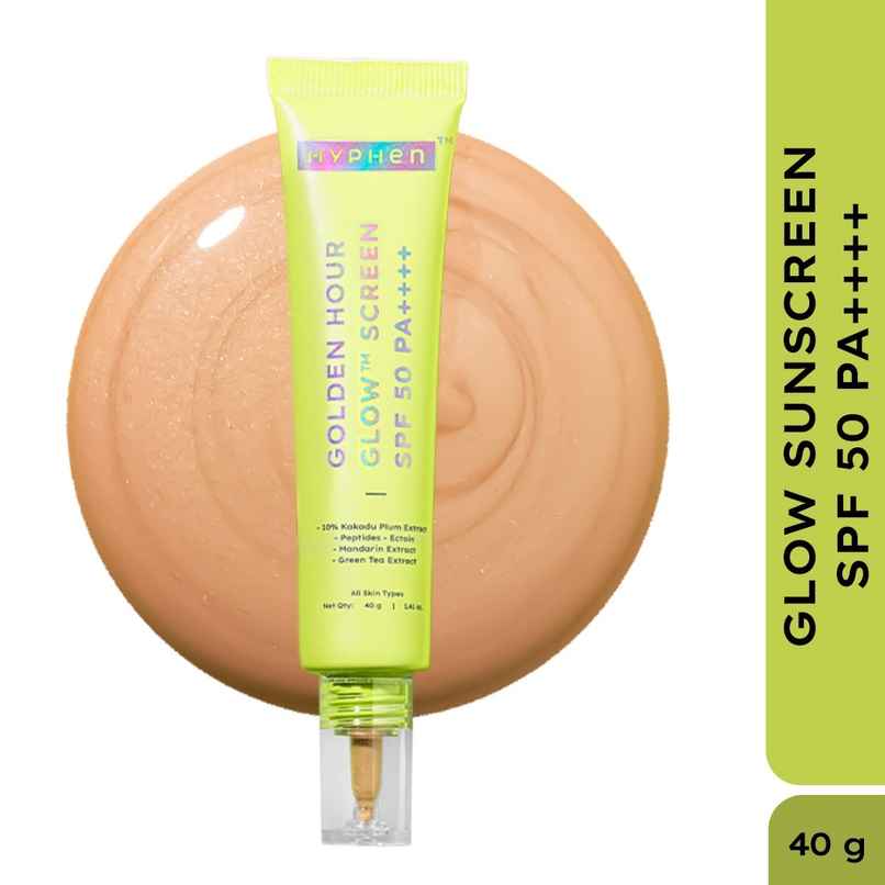 Hyphen Golden Hour Glow Sunscreen SPF 50 PA++++ for Dewy | Bright Skin| High UVA-B Protection