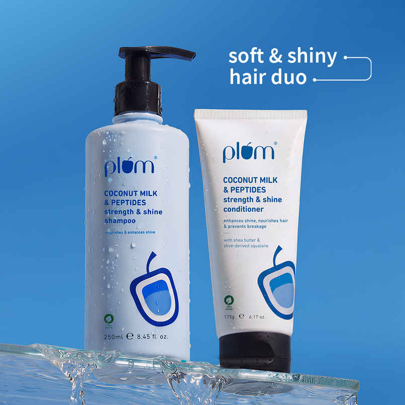 Plum Coconut Milk and Peptides Soft, Shiny Hair Shampoo and Conditioner Duo Plum Coconut Milk and Peptides Soft, Shiny Hair Shampoo and Conditioner Duo