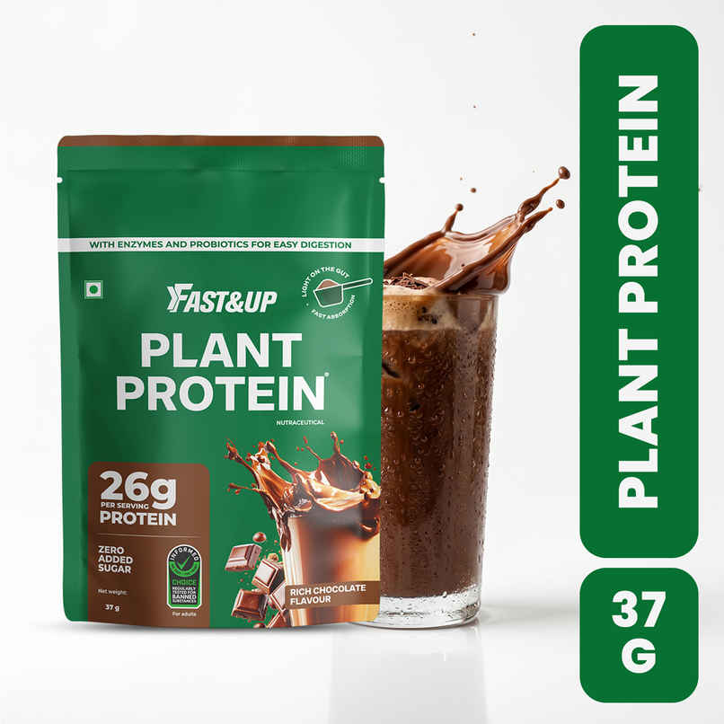 Fast&Up Plant Protein Rich Chocolate Single Serving Sachet | 26g Protein Fast&Up Plant Protein Rich Chocolate Single Serving Sachet | 26g Protein