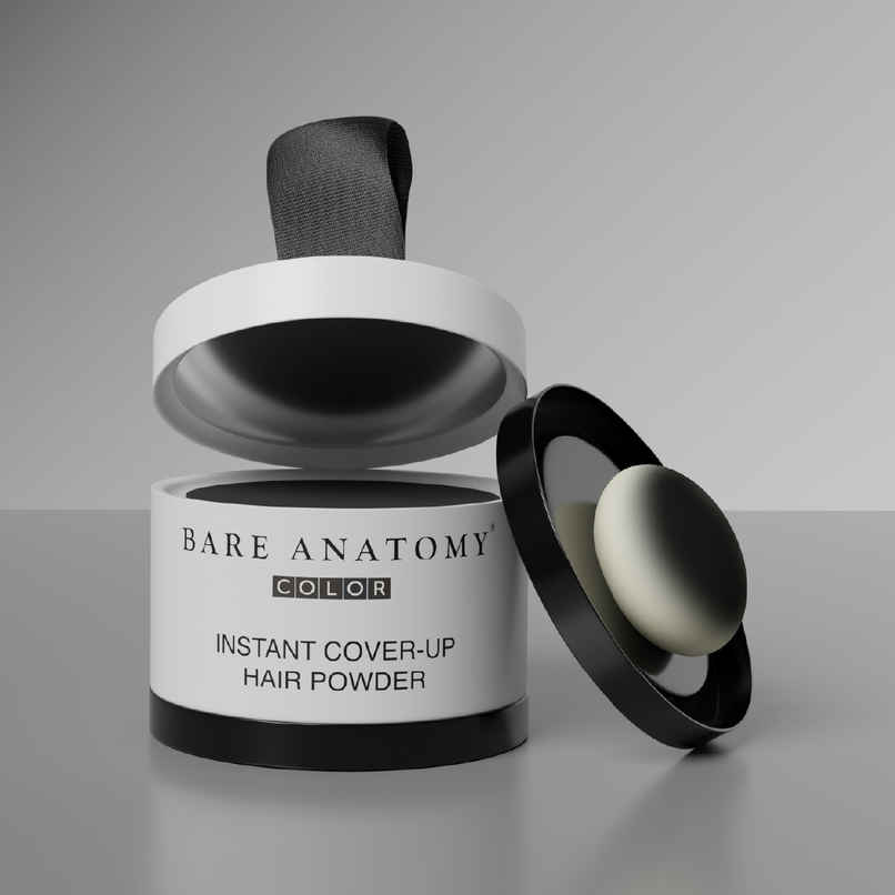Bare Anatomy Instant Cover-Up Hair Powder | 100% Instant Grey Coverage | Black Color Hair Powder Bare Anatomy Instant Cover-Up Hair Powder | 100% Instant Grey Coverage | Black Color Hair Powder