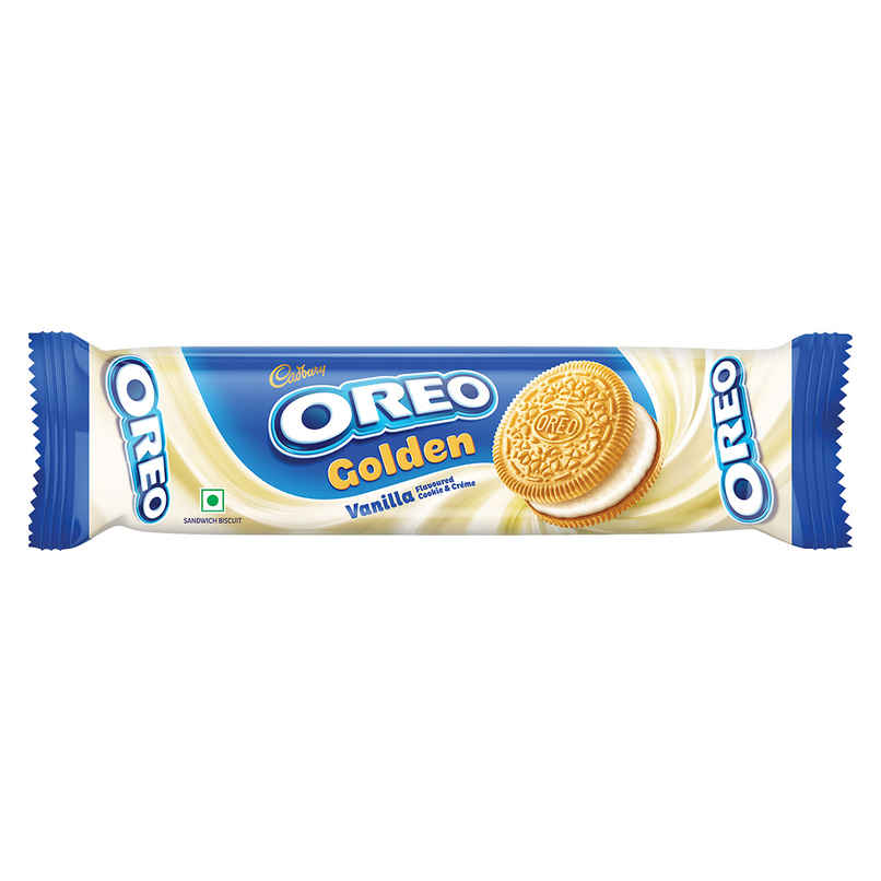 Cadbury Oreo Golden Vanilla Flavour Creme Sandwich Biscuit