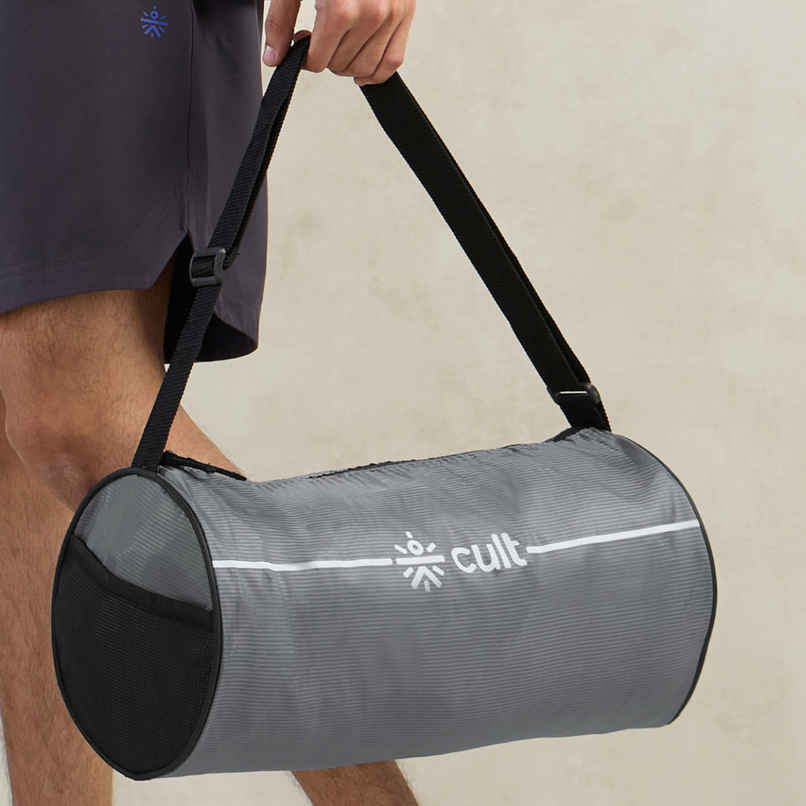 Cultfit Duffle Bag Adjustable Strap Mesh Pocket | Grey | 12 L Cultfit Duffle Bag Adjustable Strap Mesh Pocket | Grey | 12 L