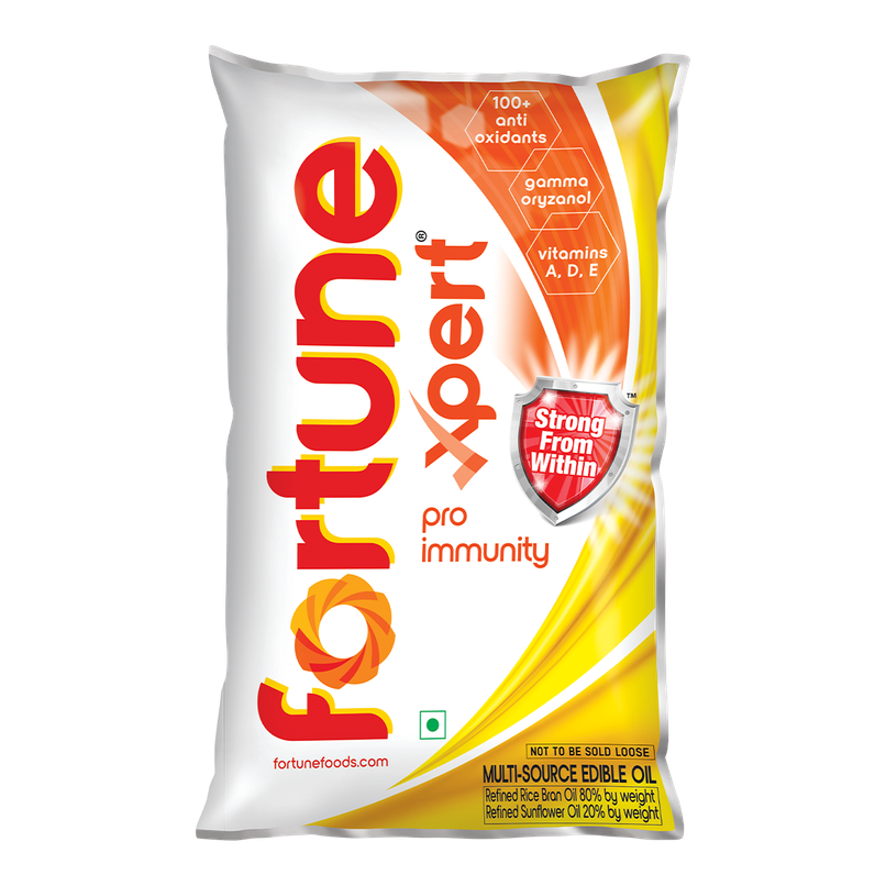 Fortune Xpert Pro Immunity Rice Bran & Sunflower Blended Oil | Rich in Oryzanol - 100+ Antioxidants Fortune Xpert Pro Immunity Rice Bran & Sunflower Blended Oil | Rich in Oryzanol - 100+ Antioxidants