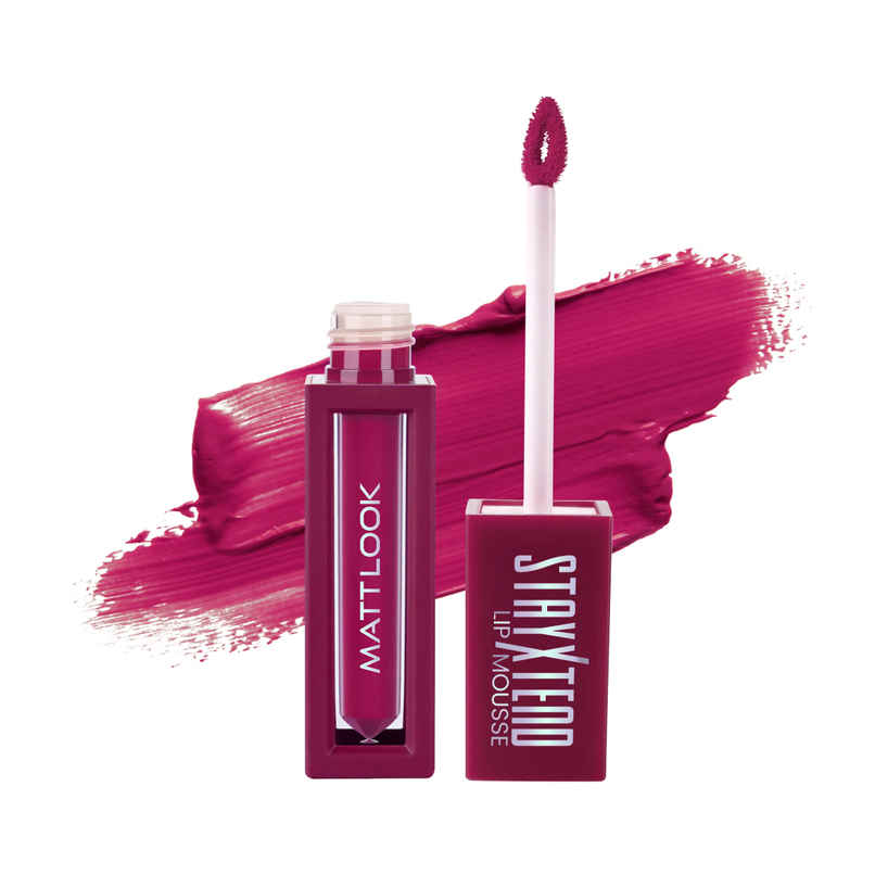 Mattlook Stayxtend Lip Mousse Lipstick Enriched With VitaminE & Non Sticky Formula | Lively Magenta 14 Mattlook Stayxtend Lip Mousse Lipstick Enriched With VitaminE & Non Sticky Formula | Lively Magenta 14