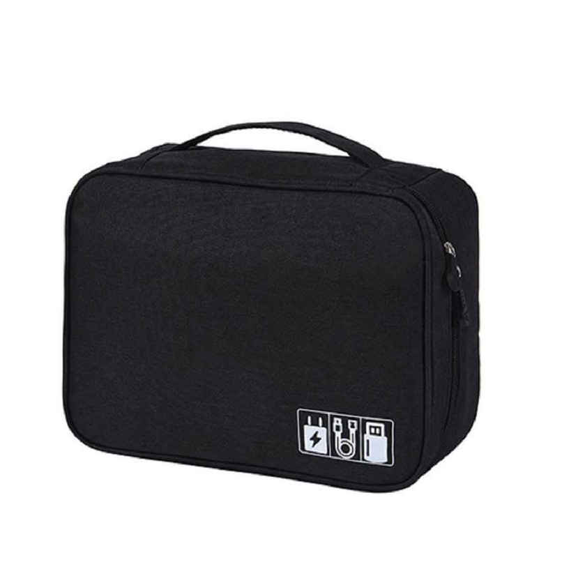 Awestuffs Gadget Organizer for Electronics Accessories, Cables, Phones | Black Awestuffs Gadget Organizer for Electronics Accessories, Cables, Phones | Black